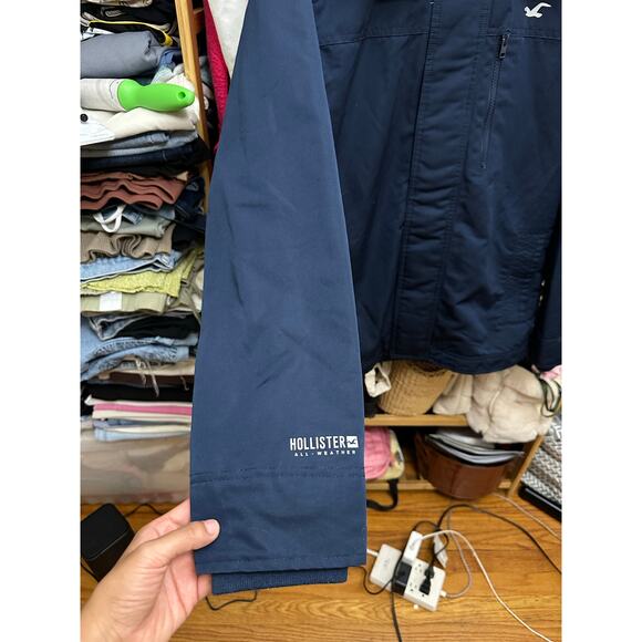 HOLLISTER CALIFORNIA MEN’S‎ ALL-WEATHER JACKET Size Small Blue - Picture 9 of 10